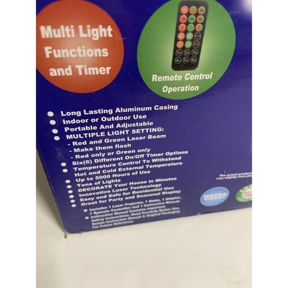 Christmas Holiday Laser Light Projector Display NIB Remote Control - Picture 3 of 6